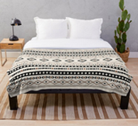 aztec blanket cream brown black